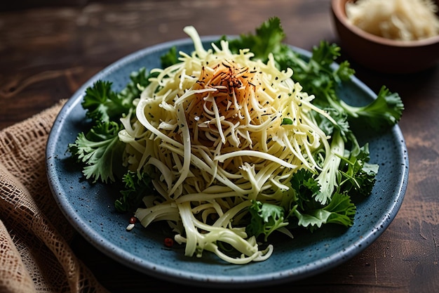 A bowl of noodles with broccoli and carrots