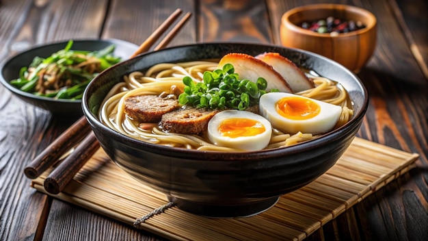 a bowl of noodles with meat vegetables and meat