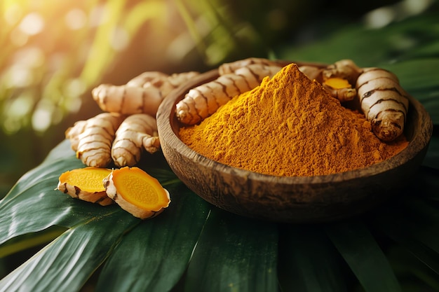 a bowl of orange and red spices with a yellow substance on the top