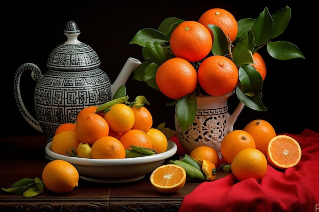 a bowl of oranges and a bowl of oranges with a bowl of oranges and a bowl of oranges