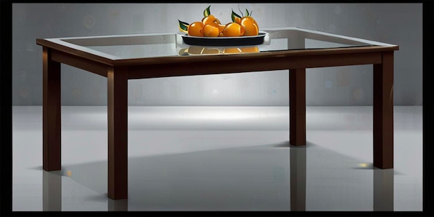 Photo a bowl of oranges on a table with a bowl of oranges on it