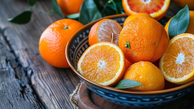 a bowl of oranges with one that has the word on it