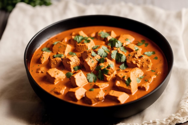 A bowl of paneer butter masala