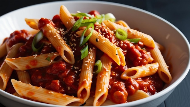 a bowl of pasta with beans and beans and beans