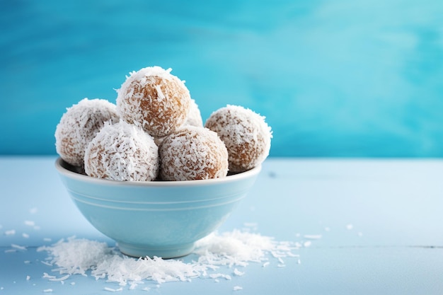 Photo a bowl of powdered sugar with a bowl of powdered sugar