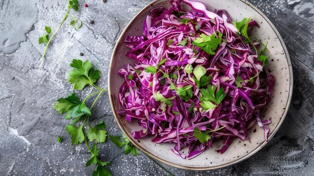 Photo a bowl of red cabbage and a bowl of red cabbage