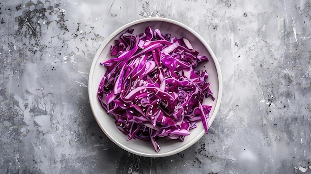 A bowl of red cabbage captured beautifully