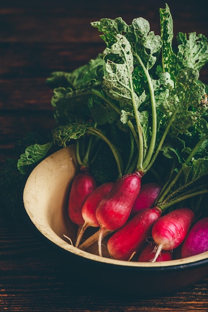 Bowl of red radish