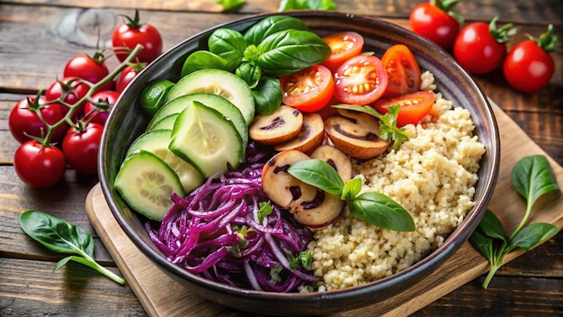 a bowl of rice with onions tomatoes and onions