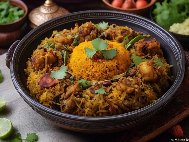 a bowl of rice with rice and a bowl of rice with a black and blue flower