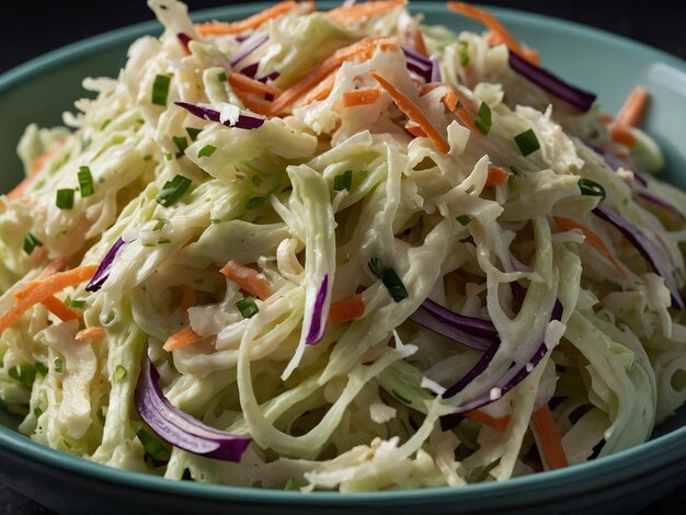 Photo a bowl of salad with onions carrots and celery