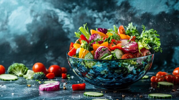 a bowl of salad with radishes and carrots