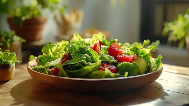 a bowl of salad with radishes and tomatoes