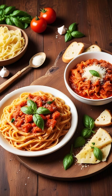 A bowl of spaghetti pasta