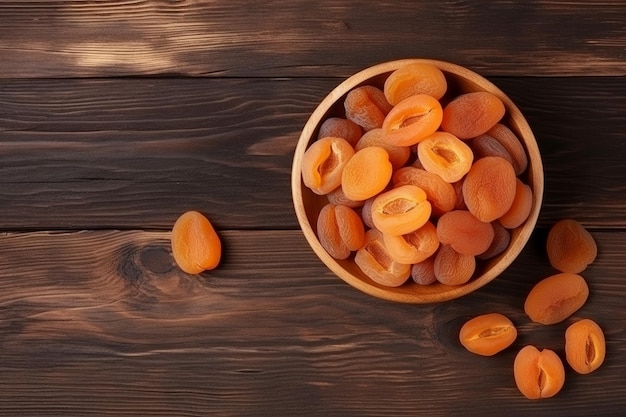 Bowl tasty apricots food Generate Ai