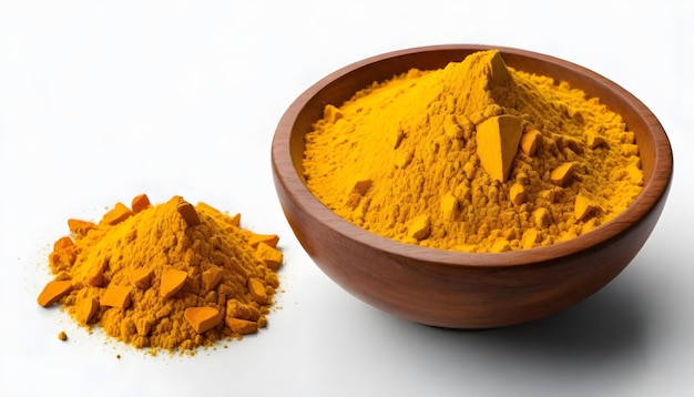 a bowl of turmeric is sitting on a table