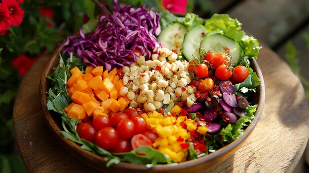 a bowl of vegetables including carrots celery and cucumber