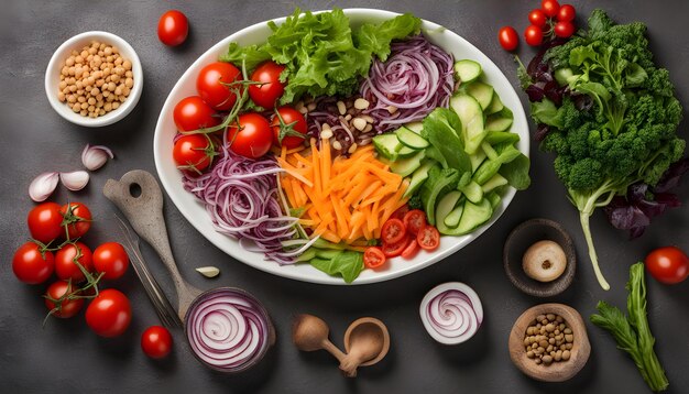 a bowl of vegetables with a spoon and a spoon on it