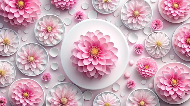 Photo a bowl of water with a pink flower and bubbles on it