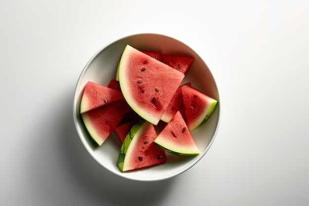 A bowl of watermelon with the word watermelon on it