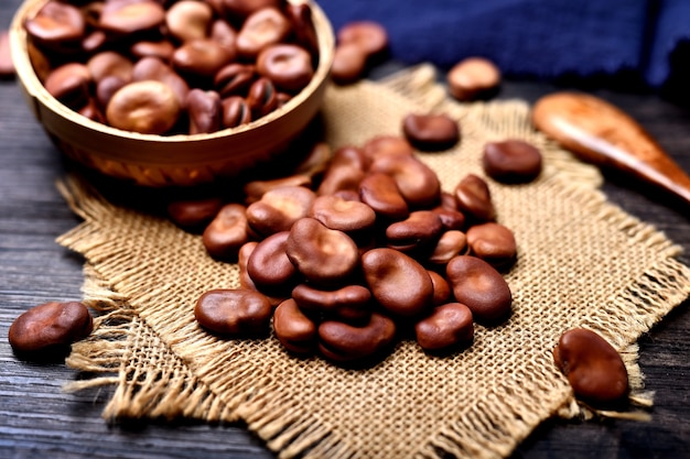 bowl with chestnuts on table