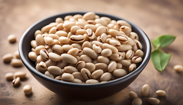 bowl with haricot bean isolated