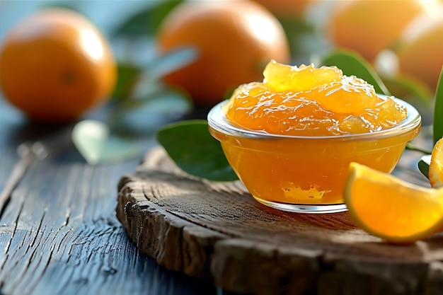 A Bowl with Orange Jam in the Style of Soft