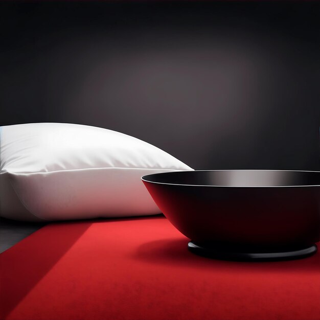 Bowl with pillow illustration