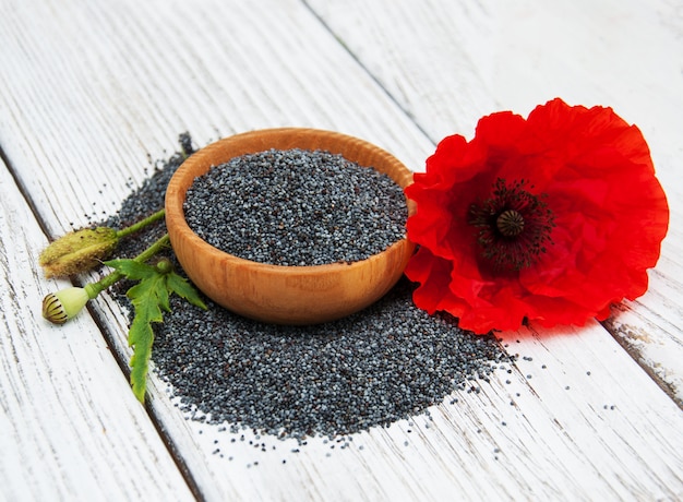 Bowl with poppy seeds