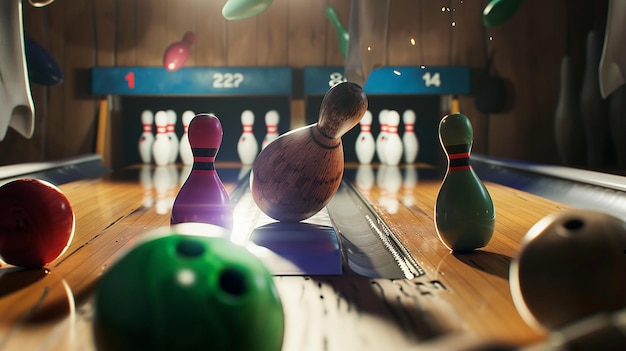 bowling ball hits all the skittles