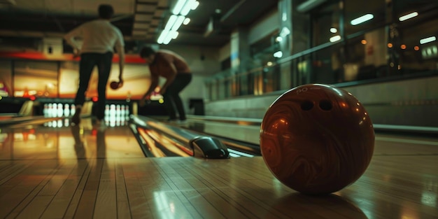 Bowling Ball on Wooden Floor