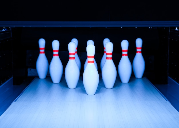 Bowling pins and alley Game