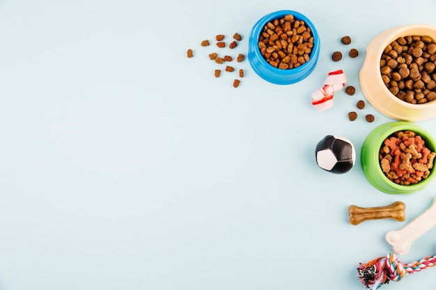 Bowls with animal feed