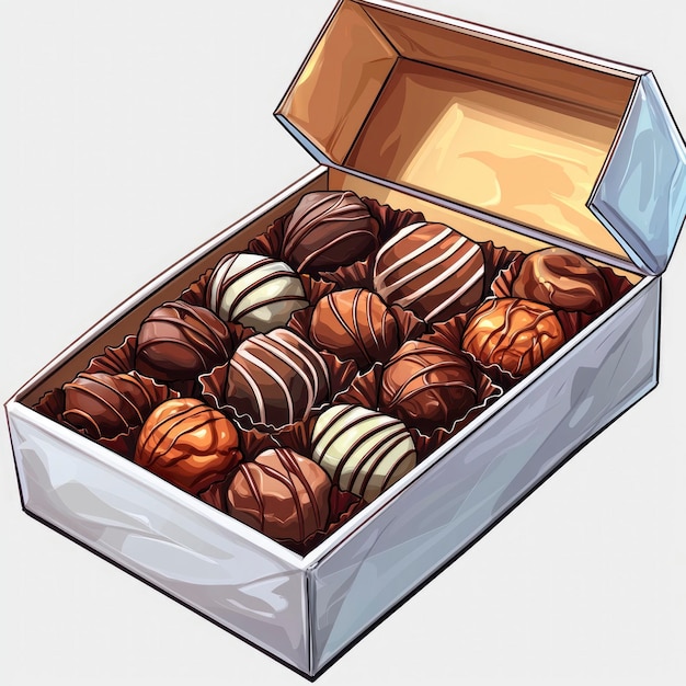 Photo box of assorted chocolates