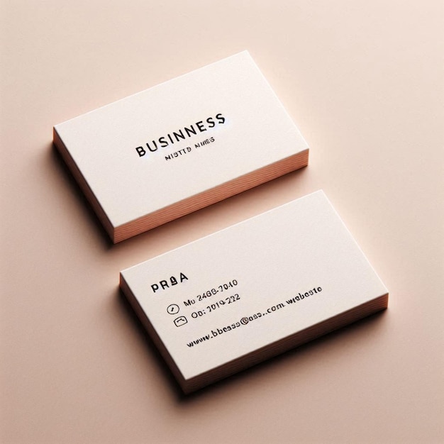 a box of business cards with a business card on the front