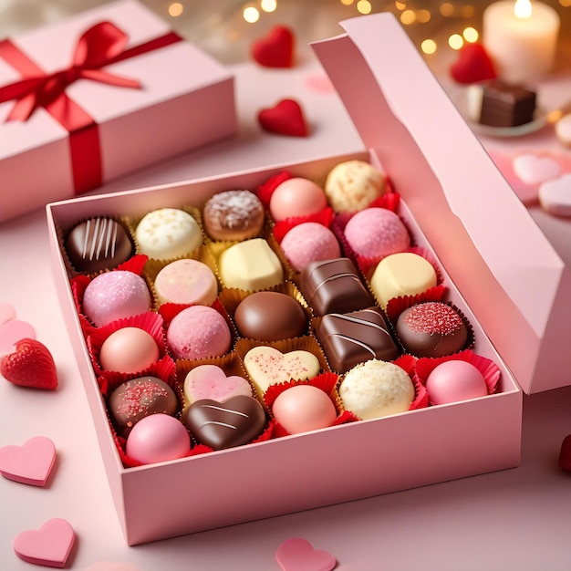 A box of chocolate for Valentines day gift