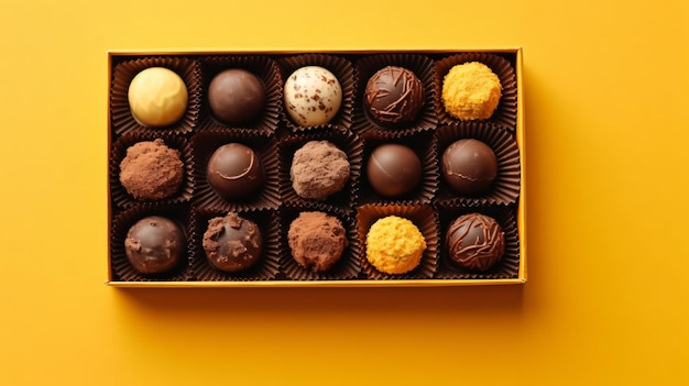 A box of chocolates from the company chocolates.