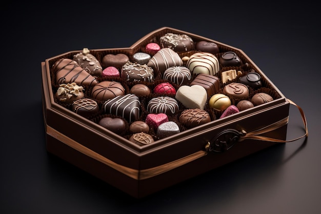 A box filled with chocolates Generative Ai