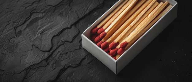 Photo a box of matches with a red box of matches