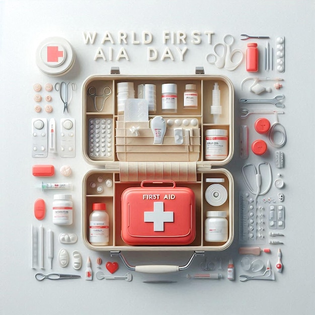 Photo a box of medicine with a white background that says world first day on it