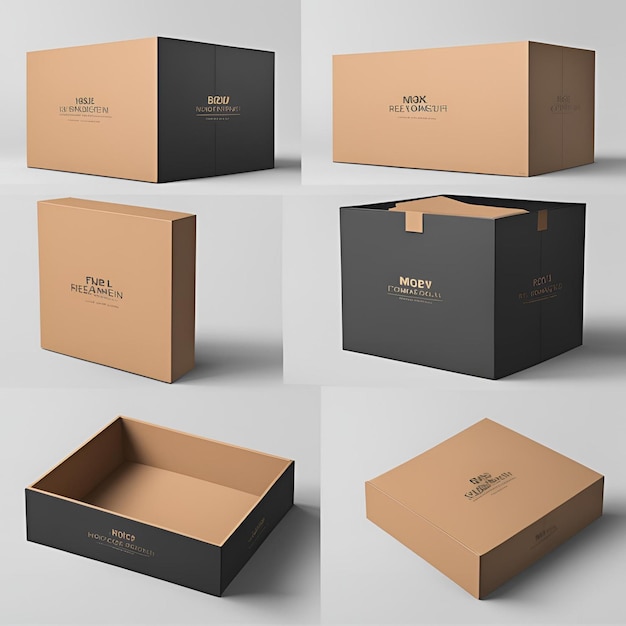 Box mockup realistic