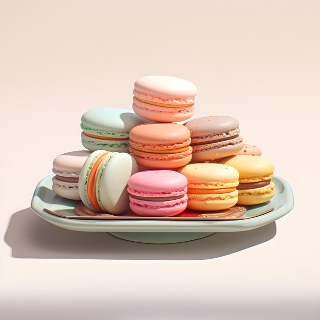 Box of Pastel Macarons Feel the Sweetness of Valentines Day