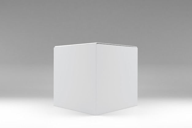 Box Right View With Grey Background