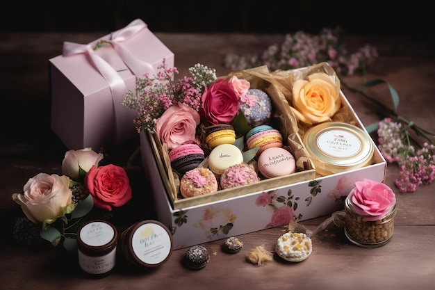 A box of sweets from the royal tea company