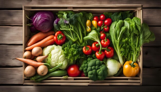 a box of vegetables including radishes radishes radishes and tomatoes