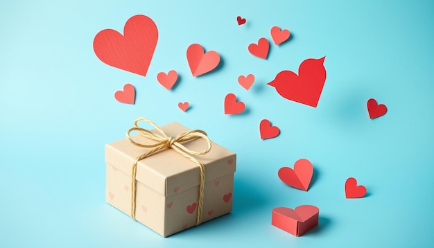 a box with hearts and a box of hearts on it