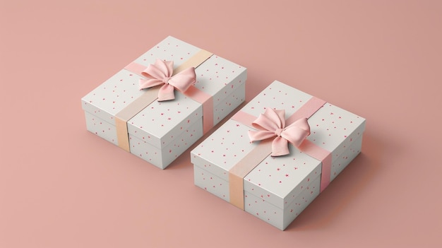 a box with a pink bow on it