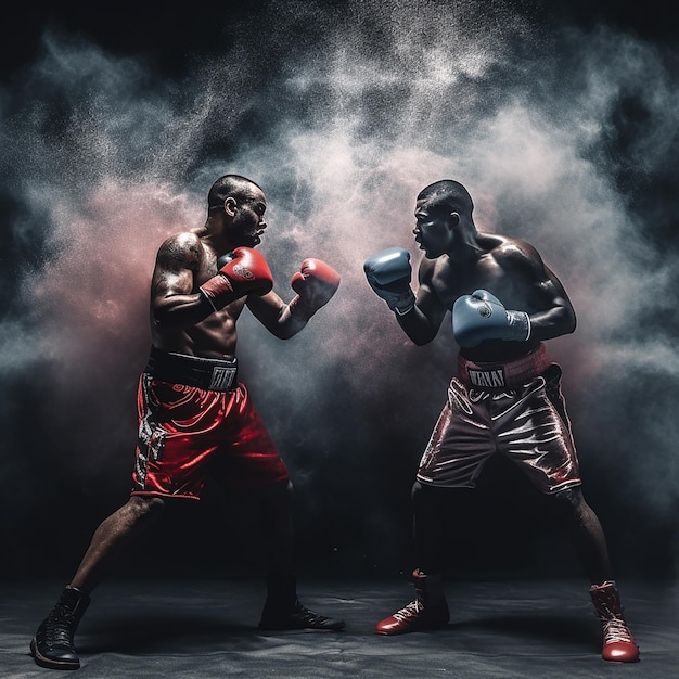 a boxers in the ring and fighting