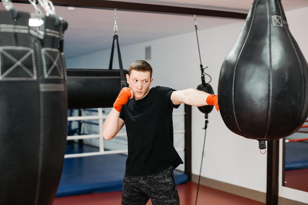 Boxers train in the ring and in the gym