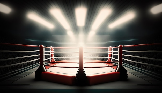 Boxing fight ring Creative illustration Ai Generate